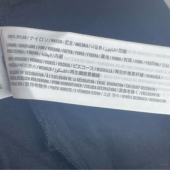 Hollister Black Floral Embroidery Sheer Mesh open back  Tank Top Size: S - Picture 6 of 7